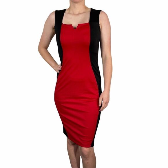 Veronicas New Style Red and Black Pencil Dress - Picture 1 of 7